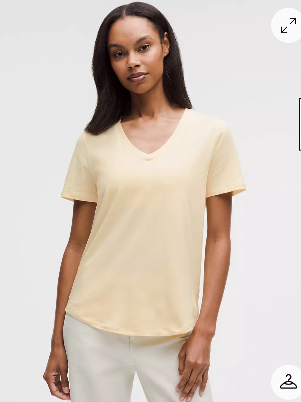 NWT!🍋🍋Lululemon Love V-Neck T-Shirt🍋🍋. Size 14. Color Buttercream.